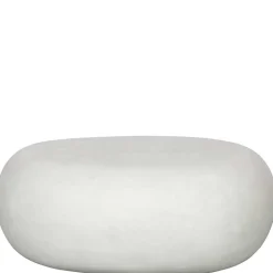 Design Couchtisch aus Tonfaser in Weiß - Liaguno