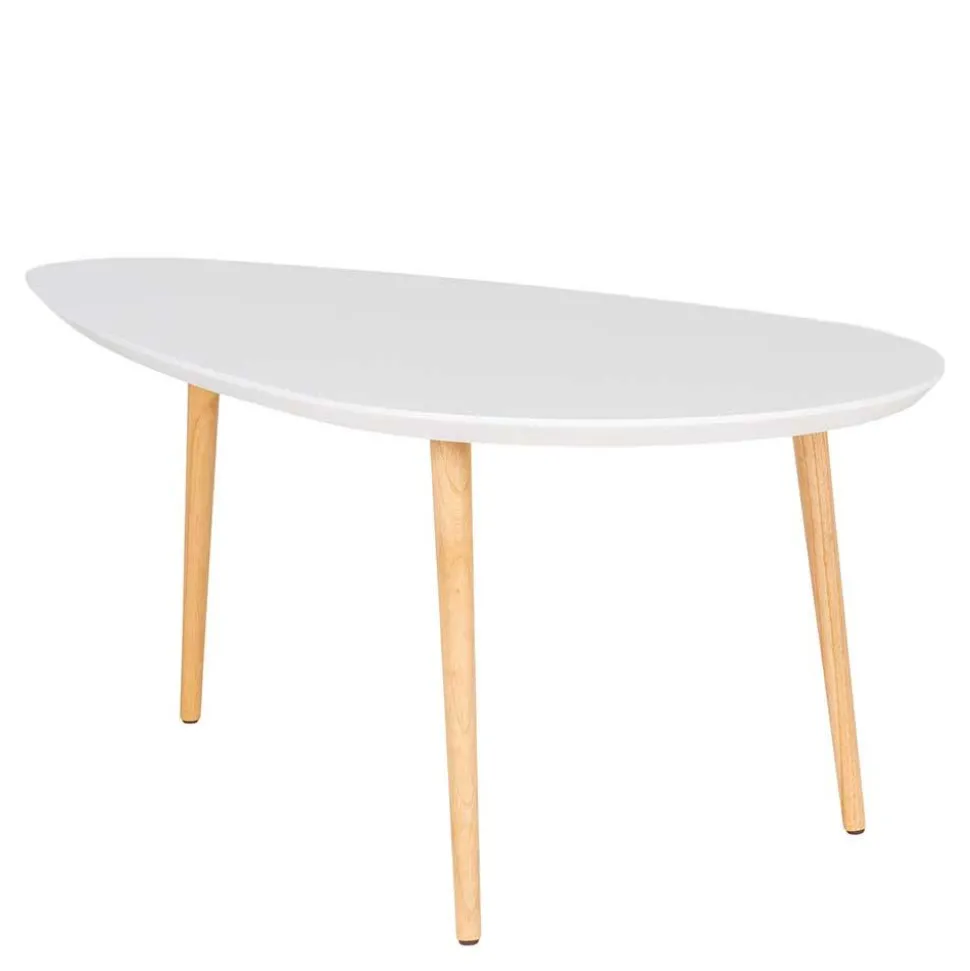 Design Couchtisch in Weiß & Natur - Standos