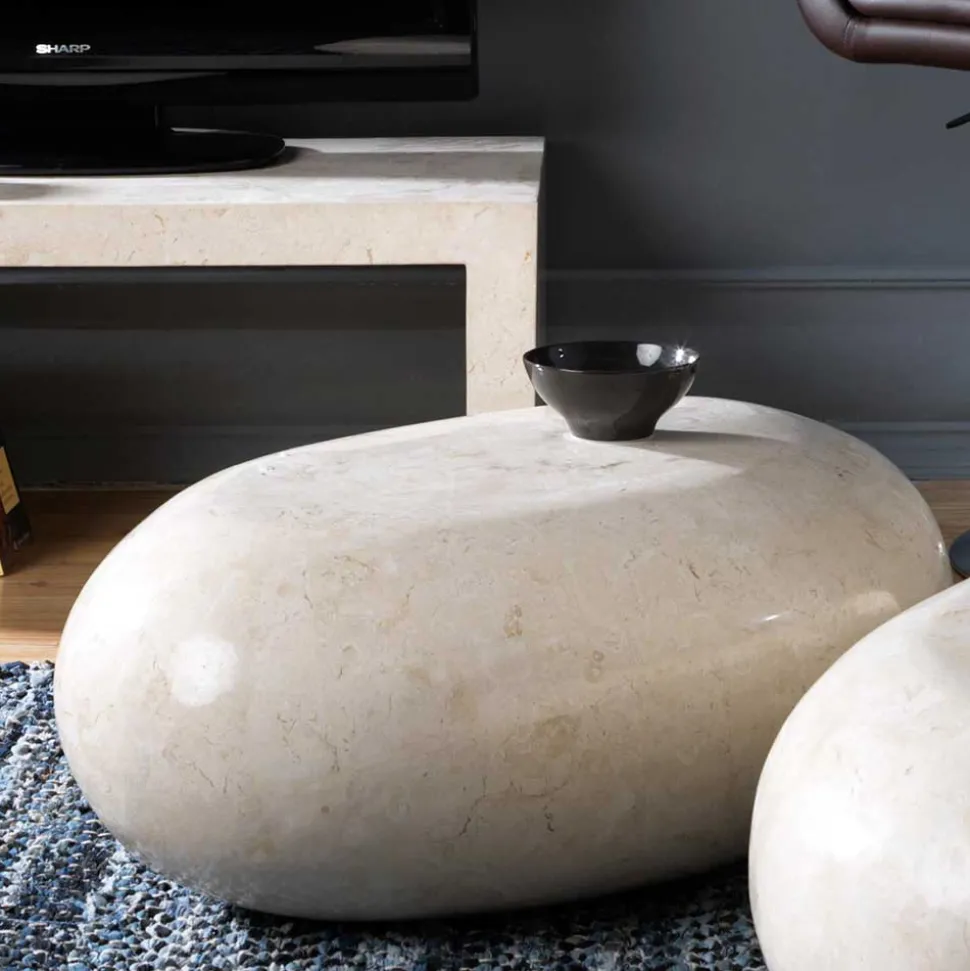 Design Couchtisch Ionella in Creme Weiß