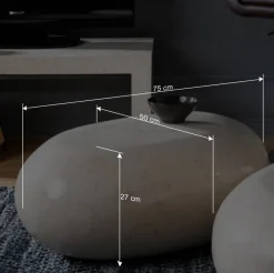 Design Couchtisch Ionella in Creme Weiß