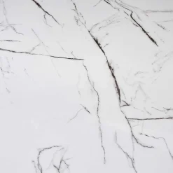 Design Couchtisch mit Glasplatte Marmor Optik - Mimdos