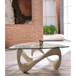 Design Couchtisch Orcia mit Glasplatte
