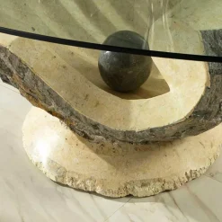 Design Couchtisch Ricana mit Glasplatte