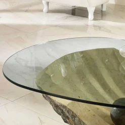 Design Couchtisch Ricana mit Glasplatte