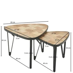 Design Couchtische dreieckig - Concoret (zweiteilig)