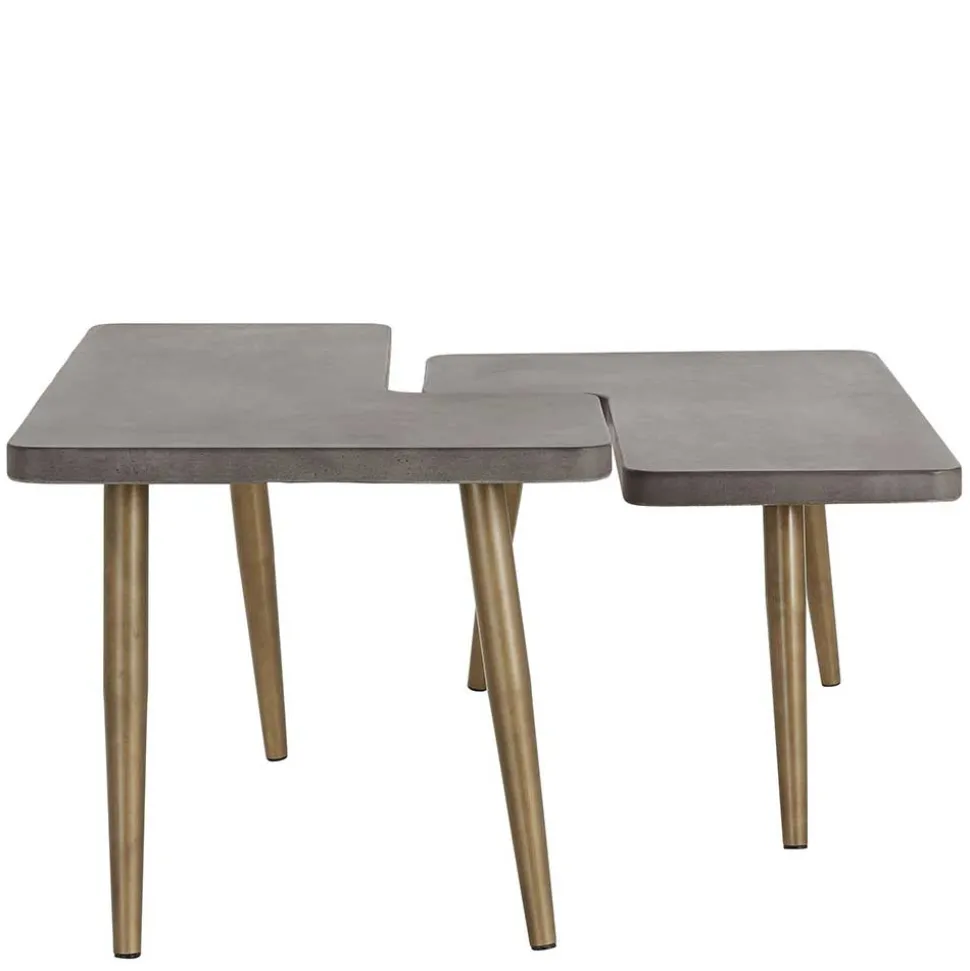 Design Couchtische mit Betonplatte - Varhida (zweiteilig)