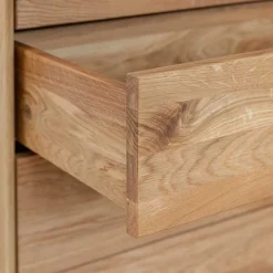Design Eiche Schrank mit getönten Glastüren - Fabiella