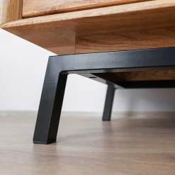 Design Eiche Schrank mit getönten Glastüren - Fabiella