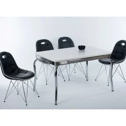 Design Essgruppe in Schwarz & Weiß - Candelcero (fünfteilig)