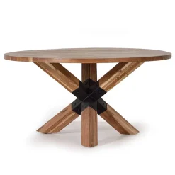 Design Esstisch aus Akazienholz mit Metall - Venezia