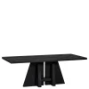 Design Esstisch aus schwarzem Massivholz - Emalika