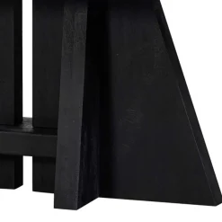 Design Esstisch aus schwarzem Massivholz - Emalika