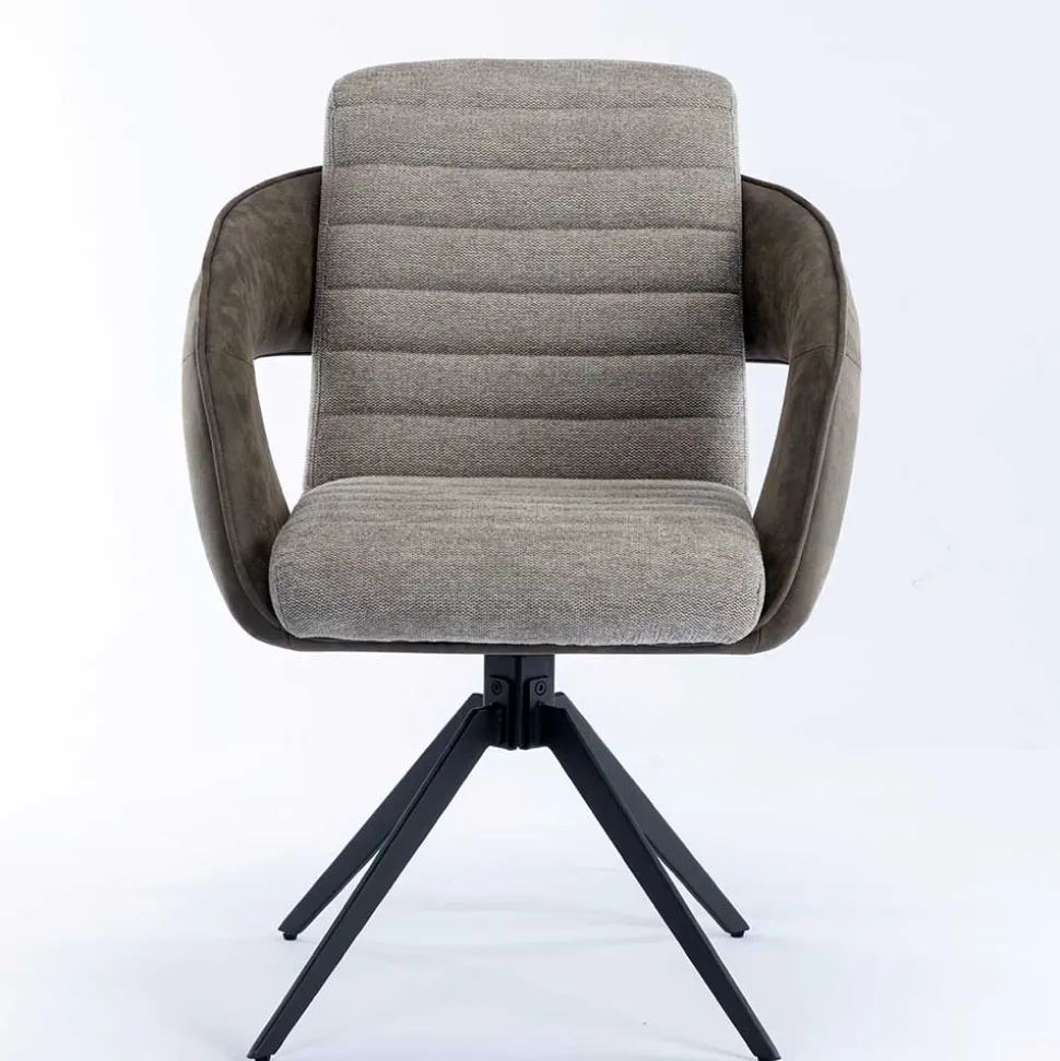 Design Esszimmer Drehstuhl mit Armlehnen - Bailon (2er Set)
