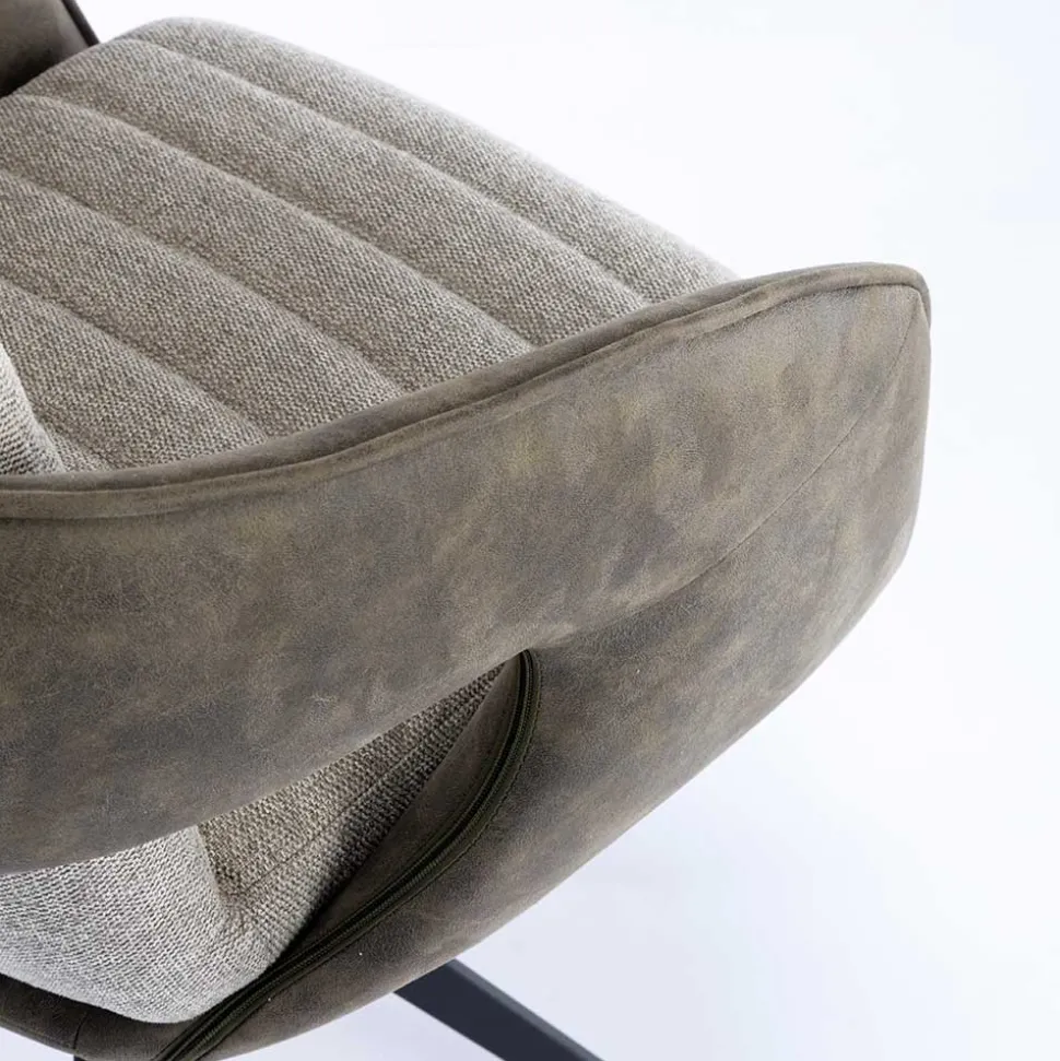 Design Esszimmer Drehstuhl mit Armlehnen - Bailon (2er Set)