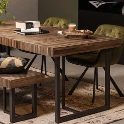 Design Esszimmerbank aus Recyclingholz Teak - Halling