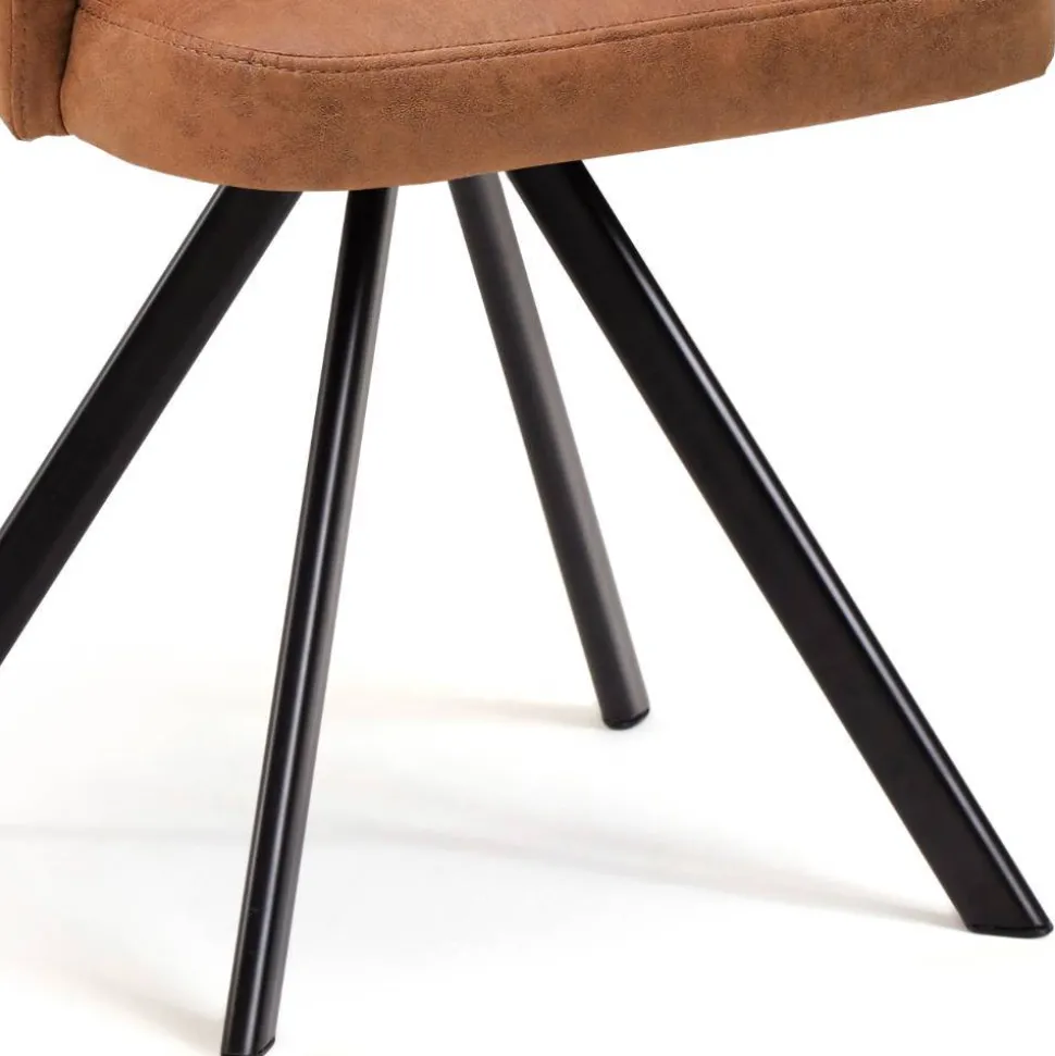 Design Esszimmersessel in Cognac Braun - Oseidon