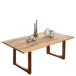 Design Esszimmertisch mit geölter Holzplatte - Aschau
