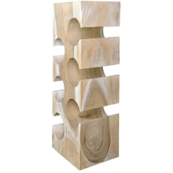 Design Flaschenregal aus Mangobaum Massivholz - Yucata