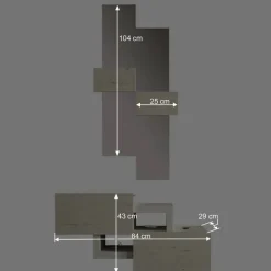 Design Flur Set in Cremefarben & Weiß - Timos (zweiteilig)