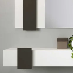 Design Flur Set in Weiß & Schwarz - Riguna (zweiteilig)