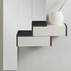 Design Flurmöbel in Weiß & Schwarz - Uwida (vierteilig)