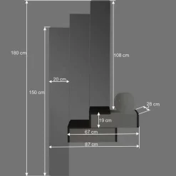 Design Flurmöbel in Weiß & Schwarz - Uwida (vierteilig)