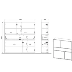 Design Flurmöbel Kombination - Flemingo (dreiteilig)