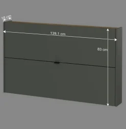 Design Flurmöbel Set in Graugrün - Point (dreiteilig)