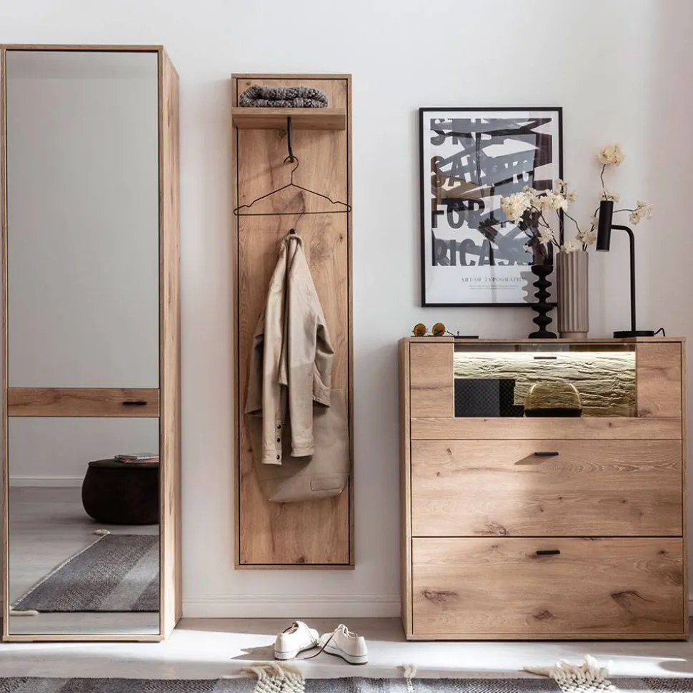 Design Flurmöbel Set in Wildeiche - Vapposia (dreiteilig)