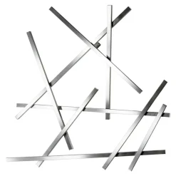 Design Garderobe aus gebürstetem Edelstahl - Lomarios