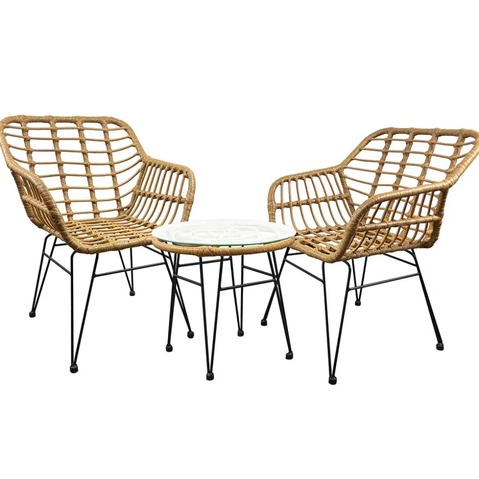 Design Garten Sitzgruppe für Zwei - Kolage (dreiteilig)