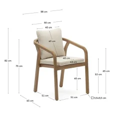 Design Gartenstühle mit Armlehnen - Faneto (4er Set)