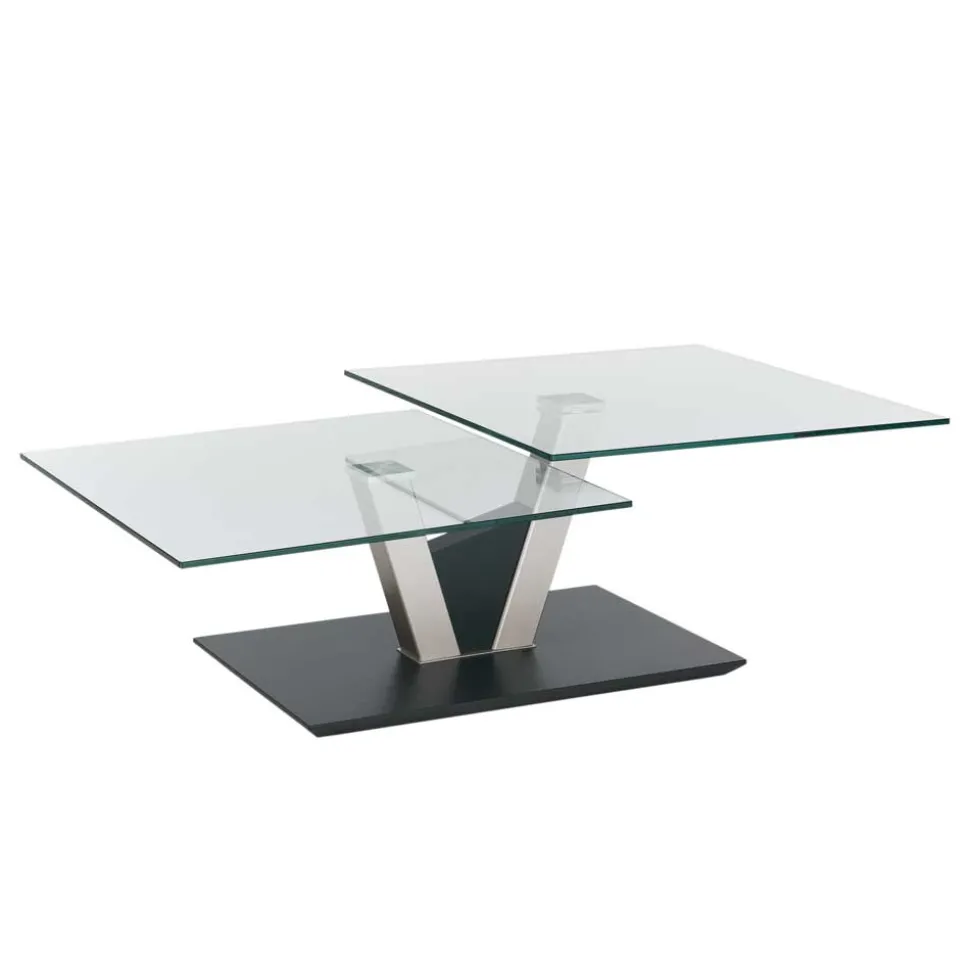 Design Glas Couchtisch mit schwenkbarer Tischplatte - Exotica