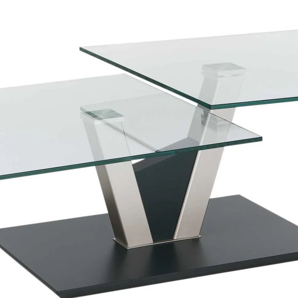 Design Glas Couchtisch mit schwenkbarer Tischplatte - Exotica