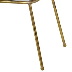 Design Glastisch mit Gestell Messing Cateyna mit 2 Platten