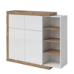 Design Highboard mit 2 Klappen & 2 Türen - Milvara