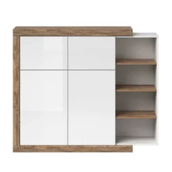 Design Highboard mit 2 Klappen & 2 Türen - Milvara