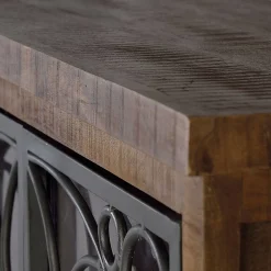 Design Highboard mit Glas Metalltüren - Everton