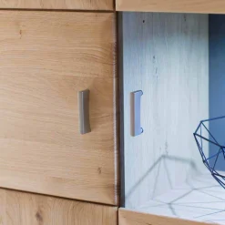 Design Highboard Vernella aus Eiche Bianco