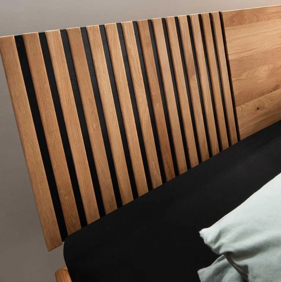 Design Holzbett aus Wildeiche 140x200 - Manarola