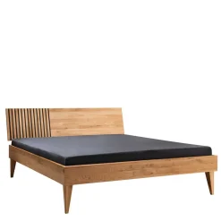 Design Holzbett aus Wildeiche Massivholz - Manarola I