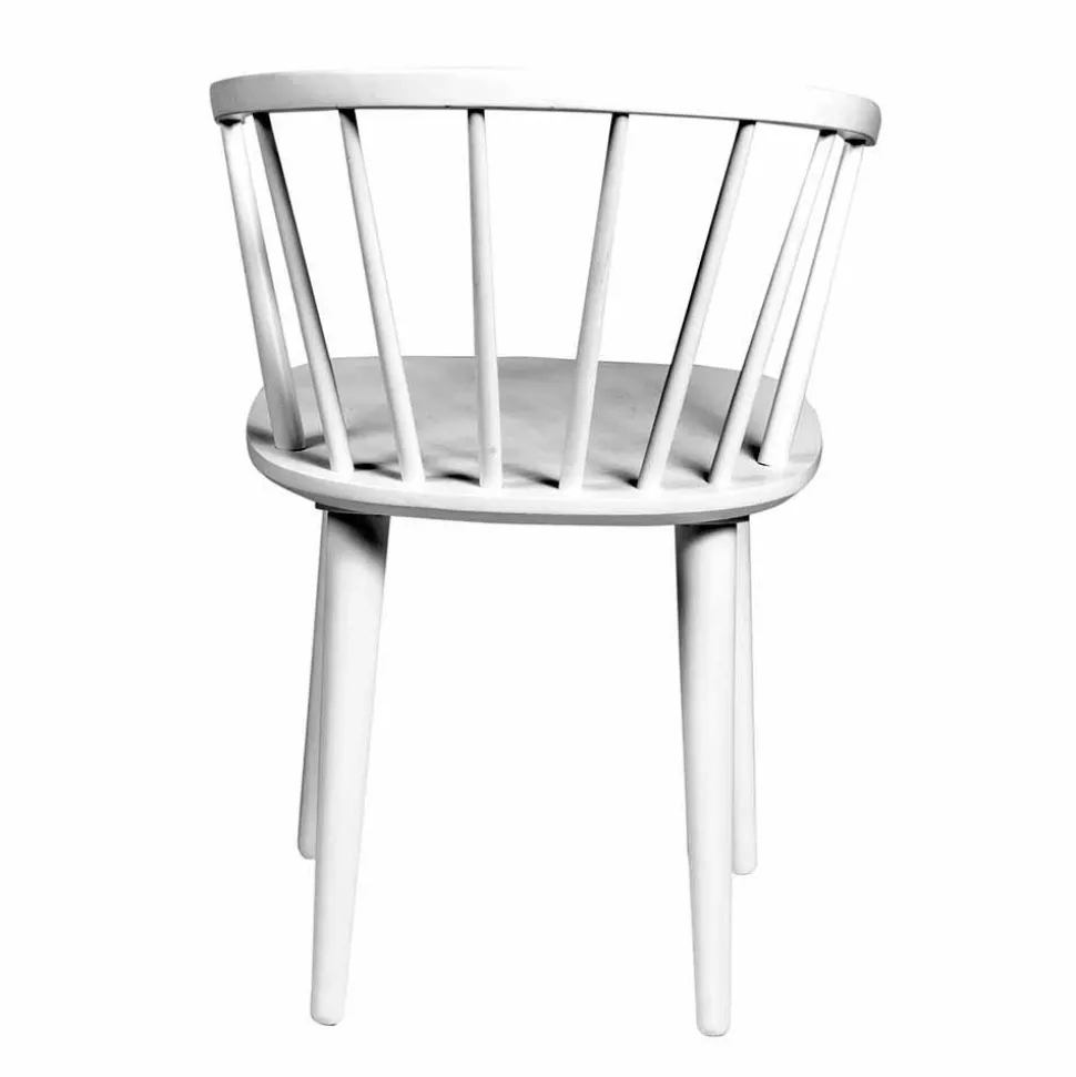 Design Holz-Stuhl in Weiß - Cleveland (2er Set)