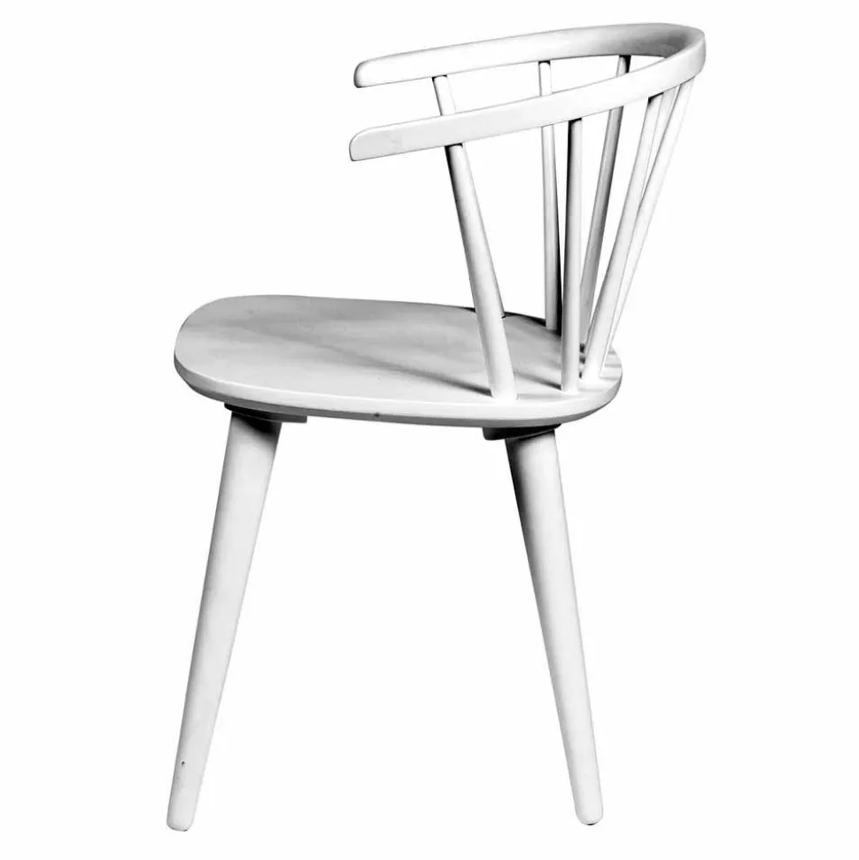 Design Holz-Stuhl in Weiß - Cleveland (2er Set)