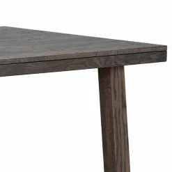 Design Holztisch aus Eiche dunkel lackiert und gebürstet - Vedraza