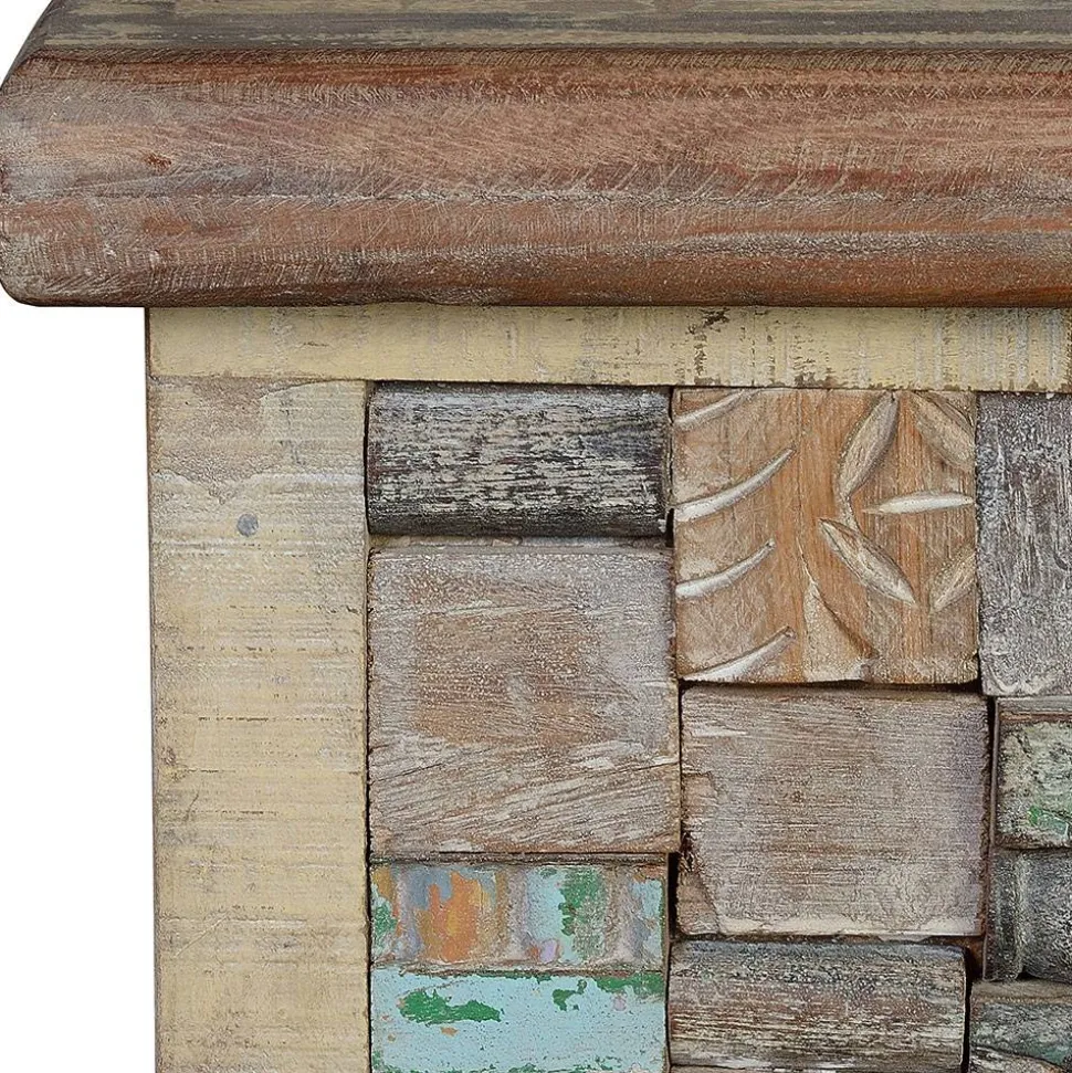 Design Holztruhe mit flachem Deckel - Gregoriana