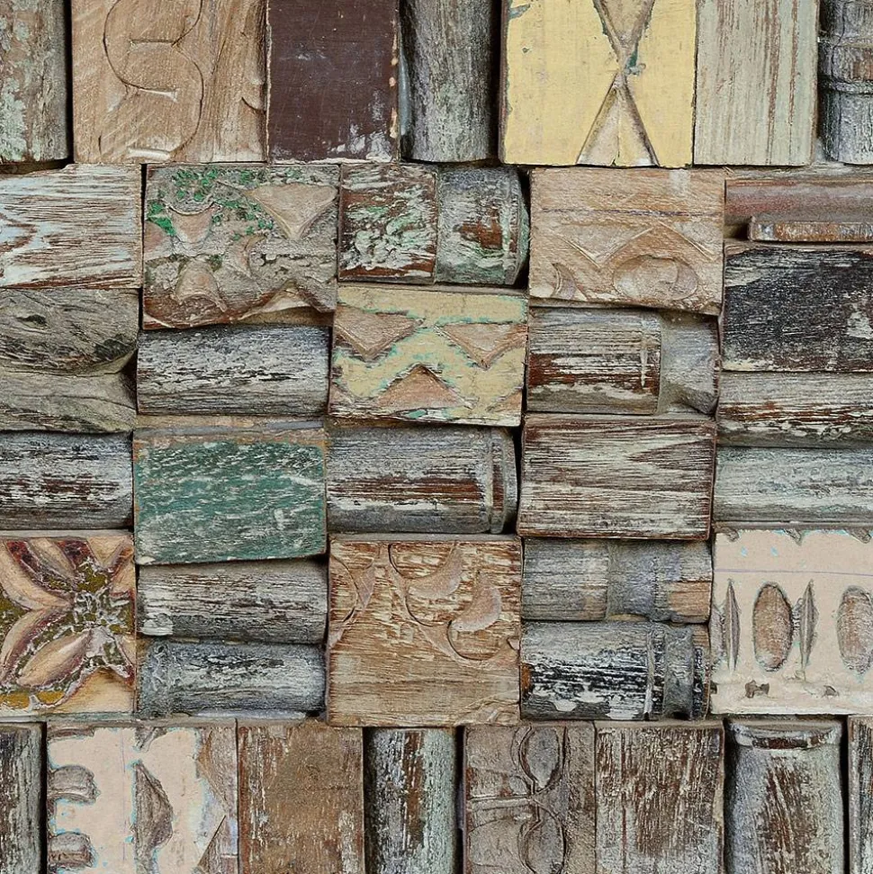 Design Holztruhe mit flachem Deckel - Gregoriana