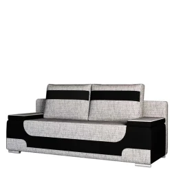 Design Klappcouch in Beigegrau und Schwarz - Tefano