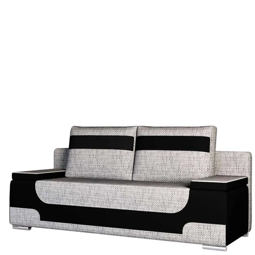 Design Klappcouch in Beigegrau und Schwarz - Tefano