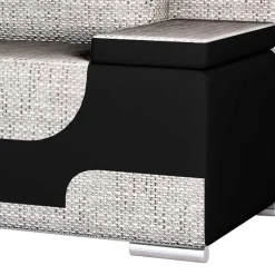 Design Klappcouch in Beigegrau und Schwarz - Tefano