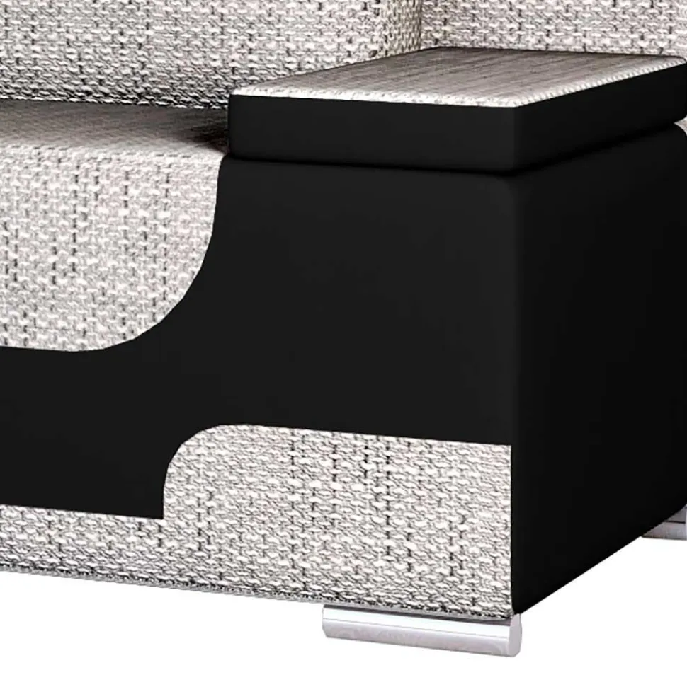 Design Klappcouch in Beigegrau und Schwarz - Tefano